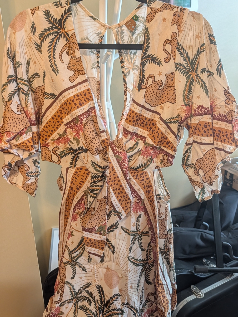 FARM Rio Tropical Leopard Print Dress